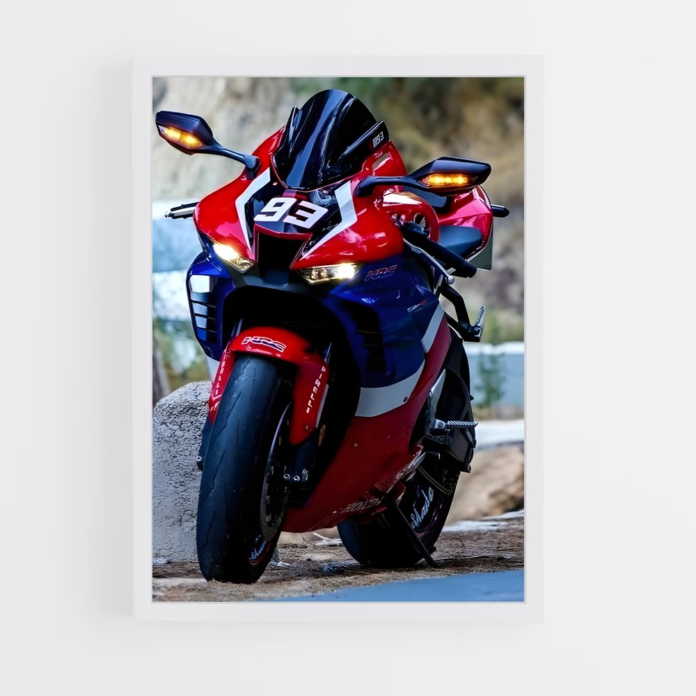 Poster Fireblade sur Route – affiche Honda Moto (vue 3)